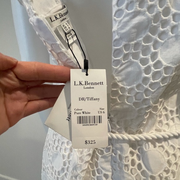 L.K. Bennett DR/Tiffany Dress white - Picture 8 of 10